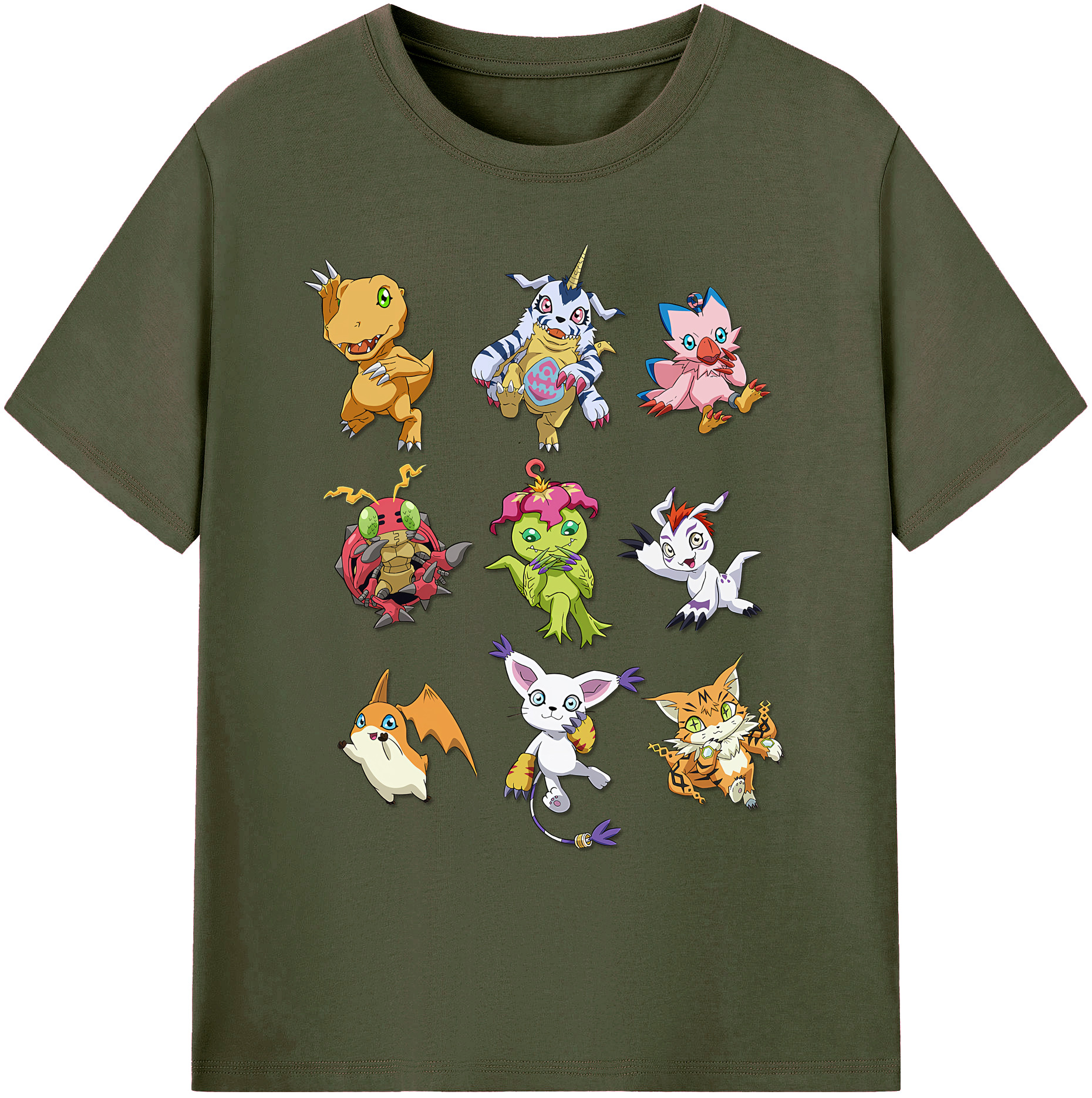 （画像用） Digimon デジタルモンスター/デジモン 綿100％ メンズ半袖Tシャツ｜肌触りやわらか＆通気性